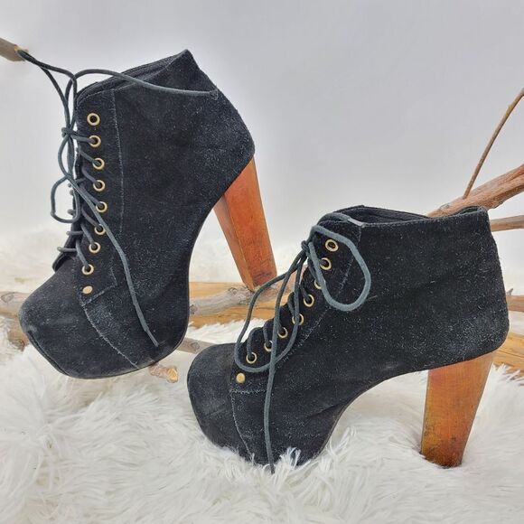 Jeffrey Campbell Lita black platform booties - Picture 1 of 16